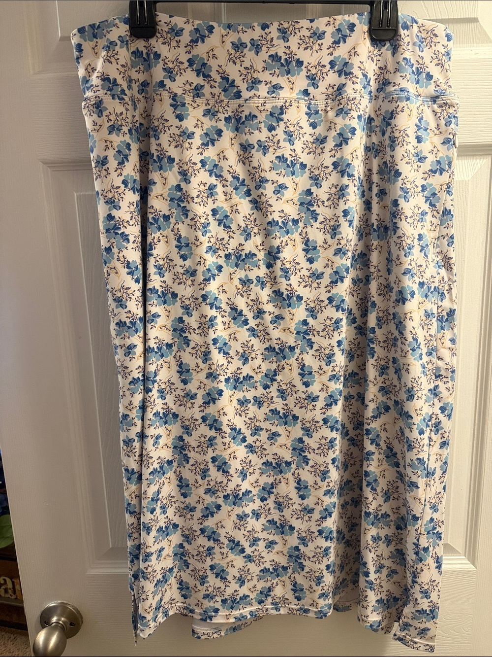 Women's Blue Floral A-Line Skort